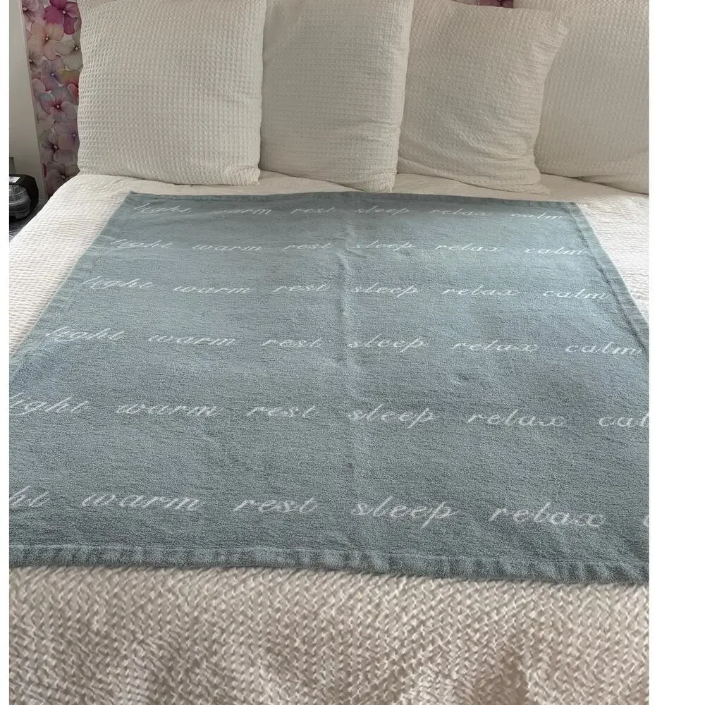 Peacock Alley Intentions Serene Throw Portugal Auberge du Soleil Egyptian Cotton